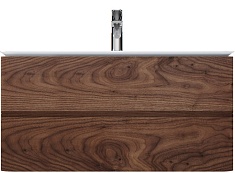 Am.Pm Тумба с раковиной Sensation 100 орех, текстурированная	